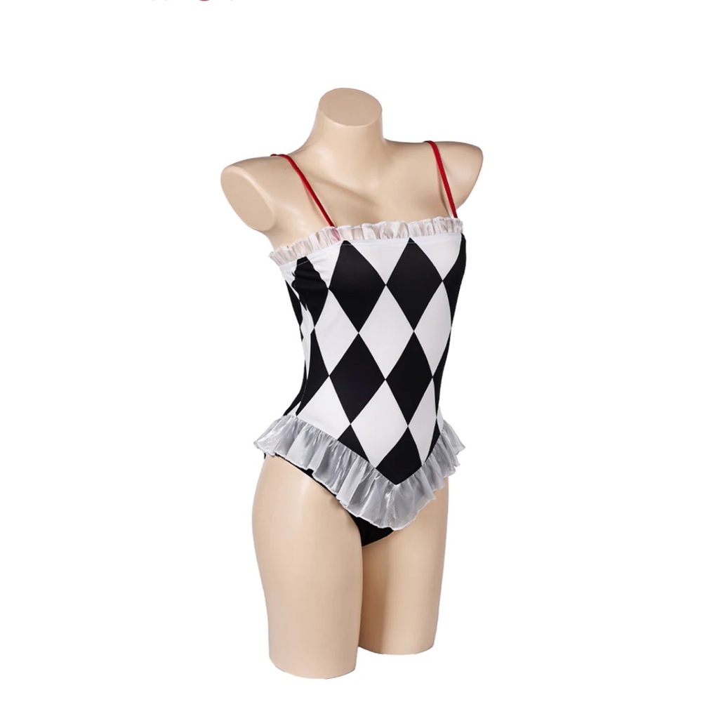 Dolls Kill Black and White Harlequin Jumpsuit - Picture 5 of 8